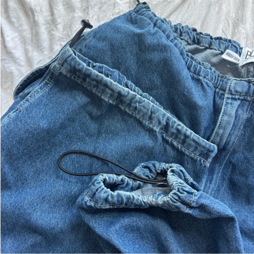 BDG Light Wash Baggy Tech Denim Pants - Picture 2 of 4